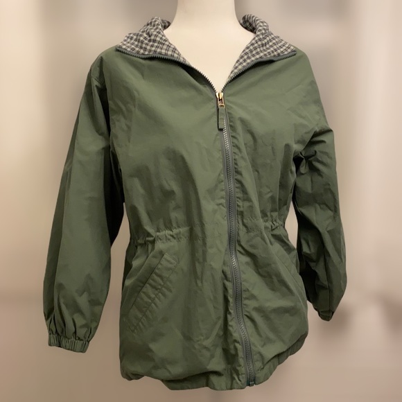 Lands' End Jackets & Blazers - Lands’ End Zip-up Lined Nylon Hooded Jacket